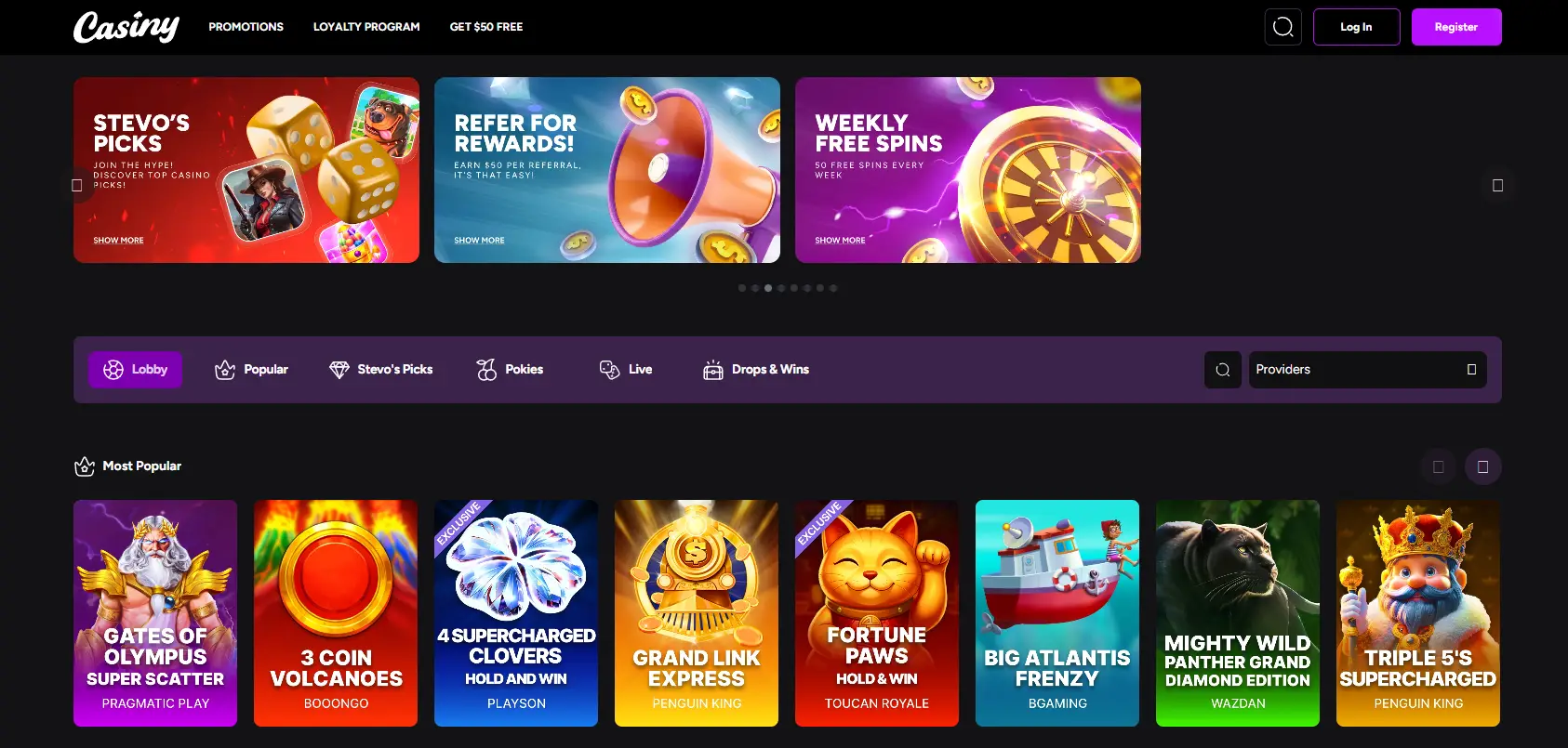 Homepage Casiny Casino