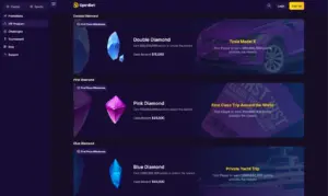 SpinBet Casino Black Diamond VIP club page