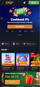 Visit mobile Casino Slotozen