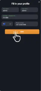 Enter your phone number and your details