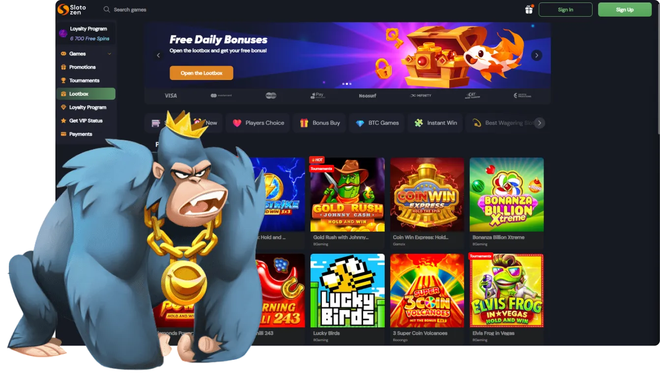 Slotozen Online Casino for Australian players
